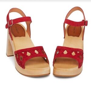 Anthropologie NWT Swedish Hasbeens Sophisticated Clog Sandal Fits 7 to 7.5